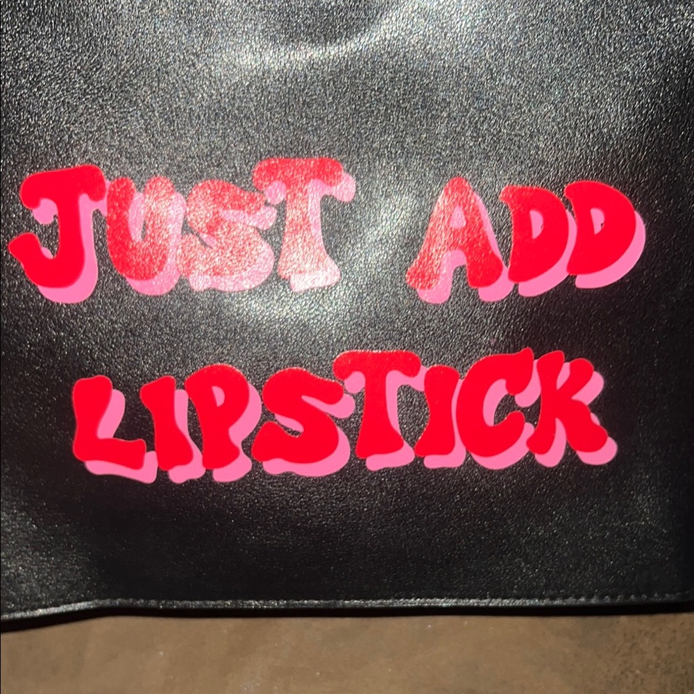 NWOT Victoria's Secret Black and Pink Cosmetic Bag - Picture 2 of 6